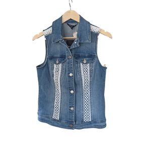 NWT Baccini Sleeveless Denim Top Size S